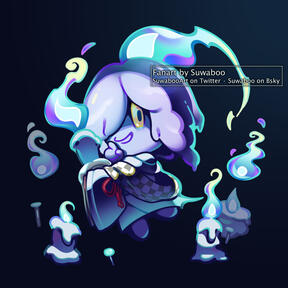 Fanart/design of Candlelight Cookie, from Cookie Run